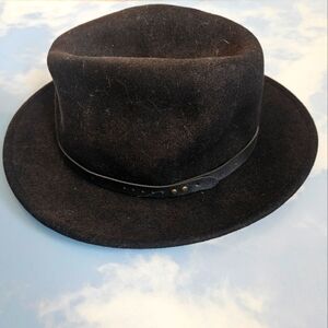 Black Boho Used Hat Urban Outfitters Ecote Hat Cool Retro Hat